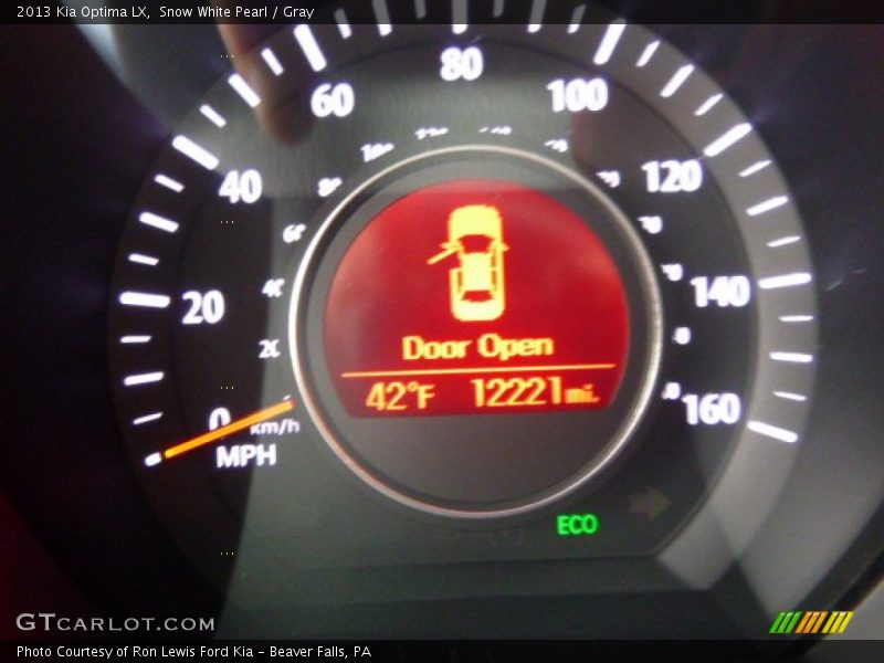 Snow White Pearl / Gray 2013 Kia Optima LX