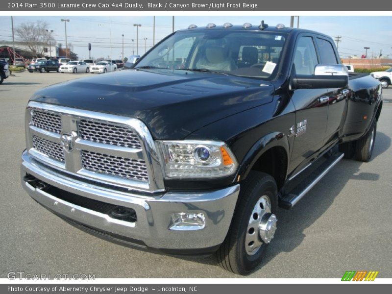 Front 3/4 View of 2014 3500 Laramie Crew Cab 4x4 Dually