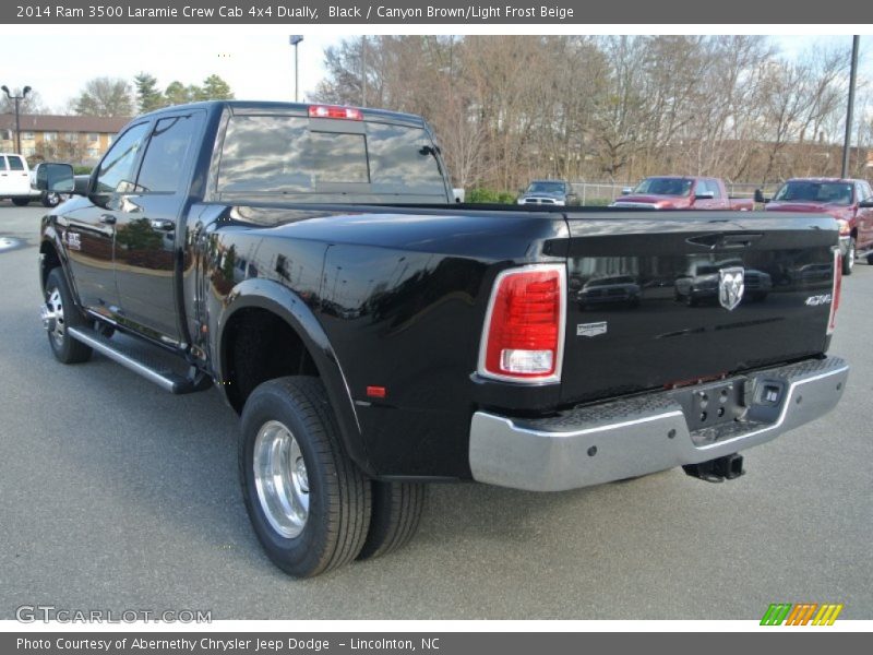 Black / Canyon Brown/Light Frost Beige 2014 Ram 3500 Laramie Crew Cab 4x4 Dually