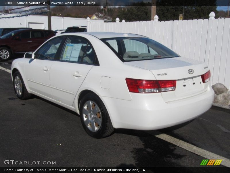 Powder White Pearl / Beige 2008 Hyundai Sonata GLS
