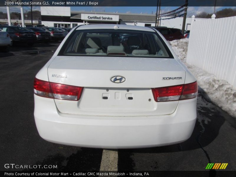 Powder White Pearl / Beige 2008 Hyundai Sonata GLS