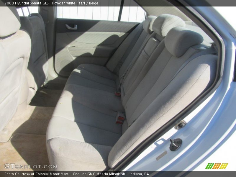 Powder White Pearl / Beige 2008 Hyundai Sonata GLS