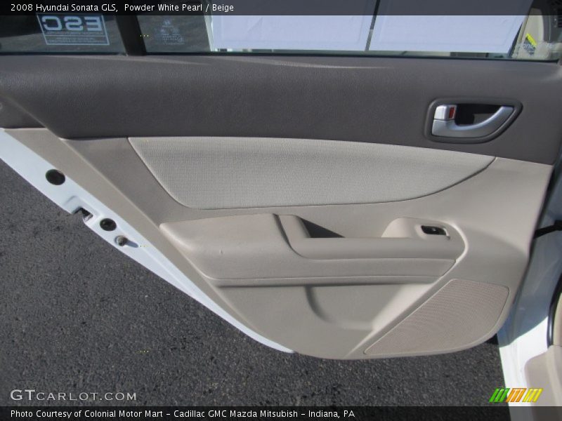 Powder White Pearl / Beige 2008 Hyundai Sonata GLS