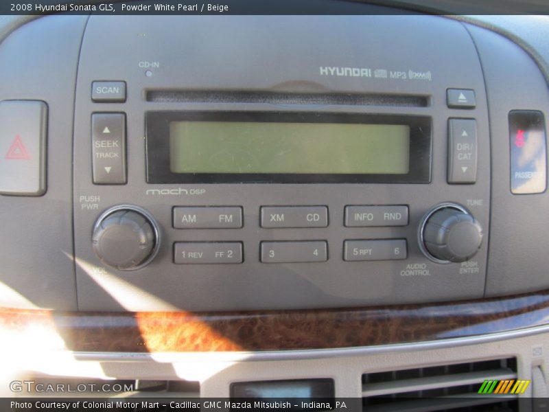 Powder White Pearl / Beige 2008 Hyundai Sonata GLS