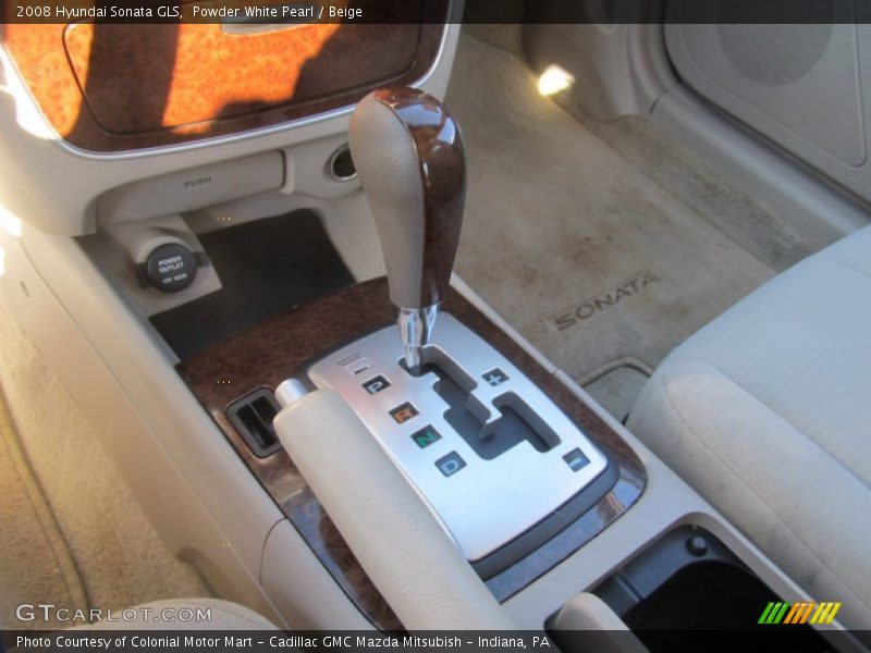 Powder White Pearl / Beige 2008 Hyundai Sonata GLS