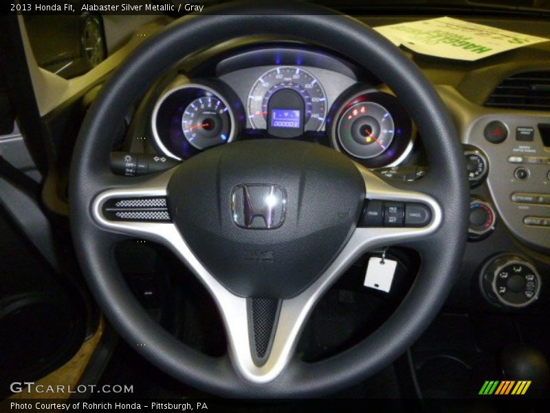 Alabaster Silver Metallic / Gray 2013 Honda Fit