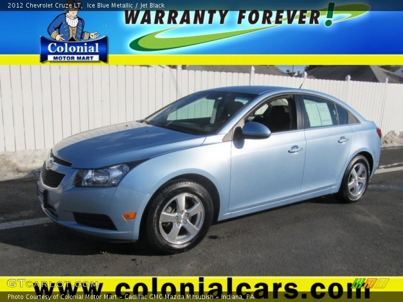 Ice Blue Metallic / Jet Black 2012 Chevrolet Cruze LT