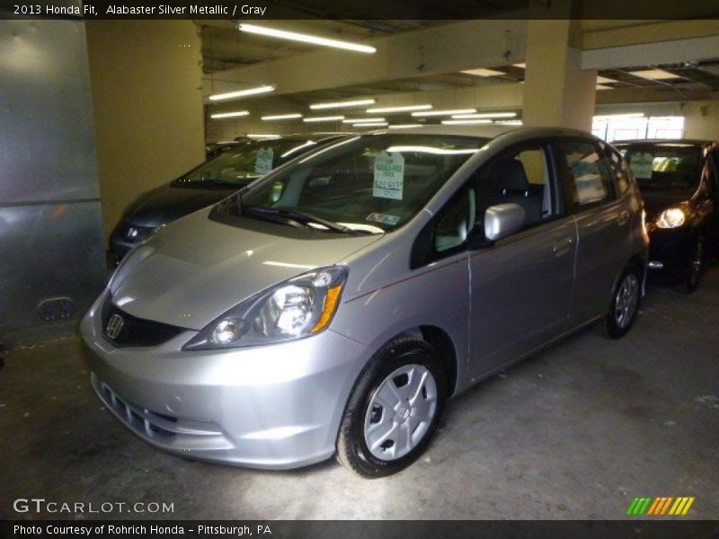 Alabaster Silver Metallic / Gray 2013 Honda Fit