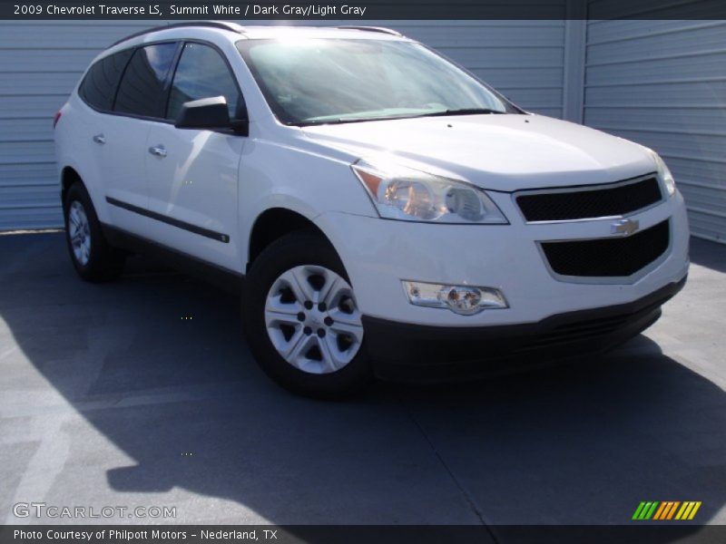 Summit White / Dark Gray/Light Gray 2009 Chevrolet Traverse LS