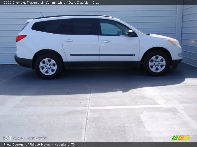 Summit White / Dark Gray/Light Gray 2009 Chevrolet Traverse LS