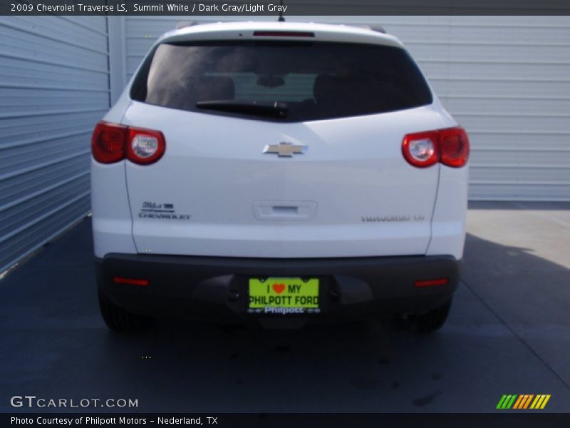 Summit White / Dark Gray/Light Gray 2009 Chevrolet Traverse LS