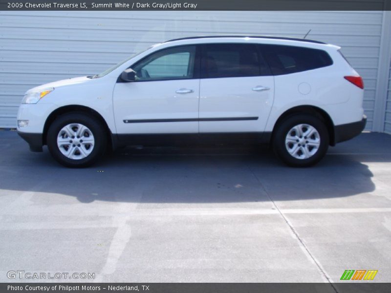 Summit White / Dark Gray/Light Gray 2009 Chevrolet Traverse LS