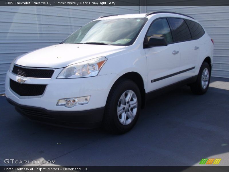 Summit White / Dark Gray/Light Gray 2009 Chevrolet Traverse LS