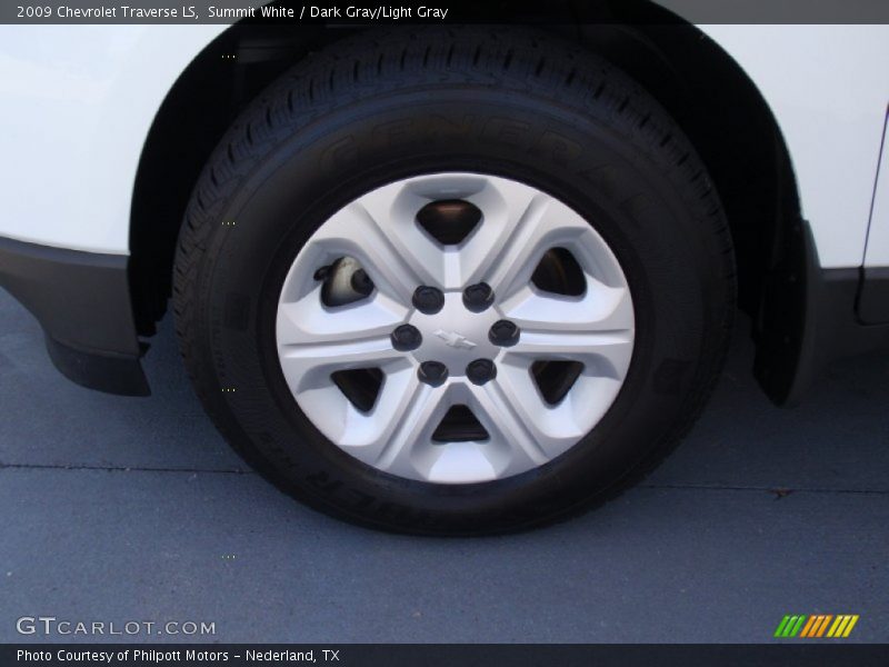 Summit White / Dark Gray/Light Gray 2009 Chevrolet Traverse LS