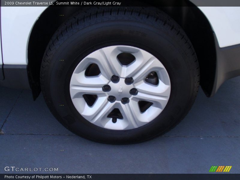 Summit White / Dark Gray/Light Gray 2009 Chevrolet Traverse LS