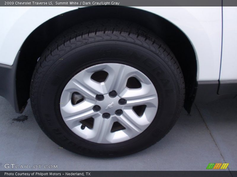 Summit White / Dark Gray/Light Gray 2009 Chevrolet Traverse LS