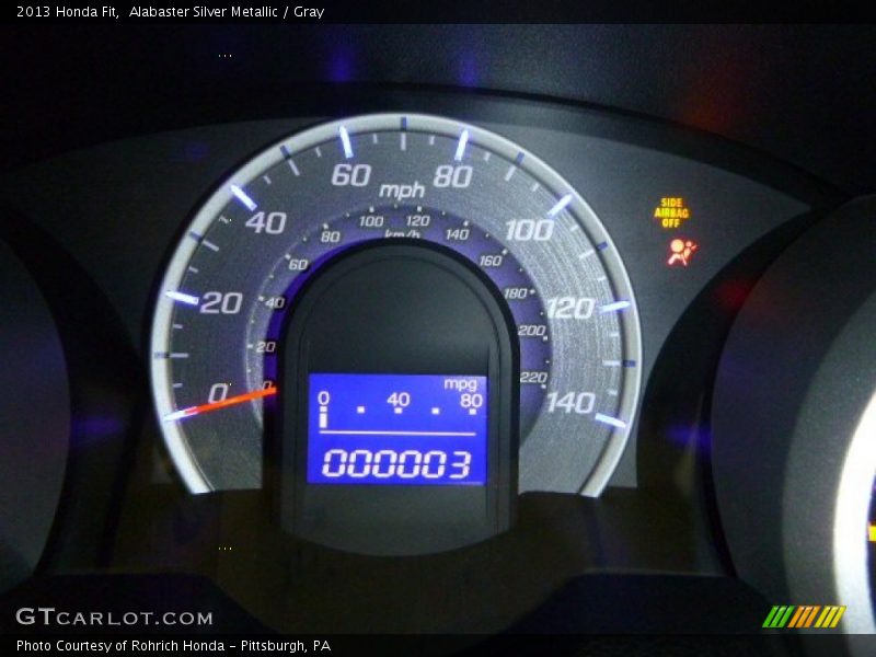 Alabaster Silver Metallic / Gray 2013 Honda Fit