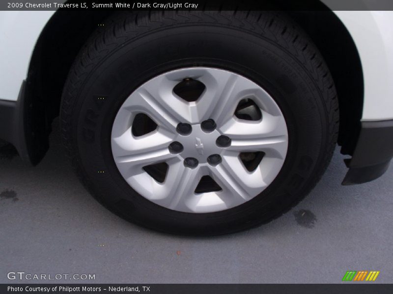 Summit White / Dark Gray/Light Gray 2009 Chevrolet Traverse LS