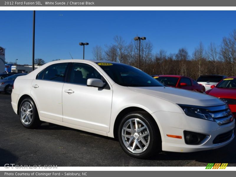 White Suede / Charcoal Black 2012 Ford Fusion SEL