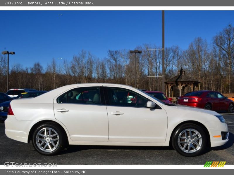 White Suede / Charcoal Black 2012 Ford Fusion SEL