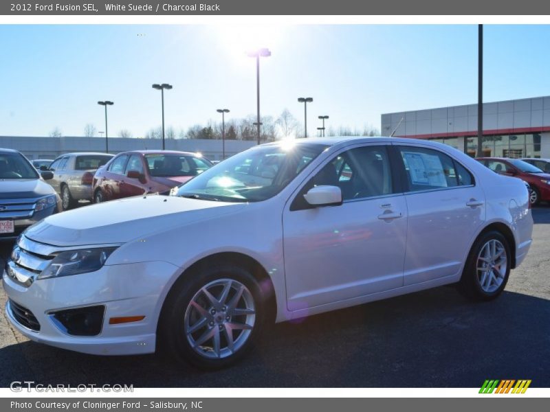 White Suede / Charcoal Black 2012 Ford Fusion SEL