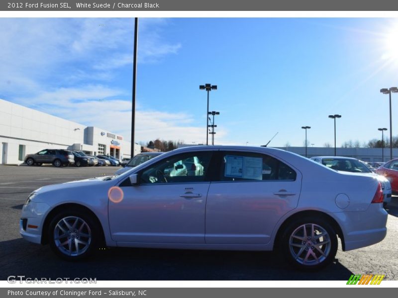 White Suede / Charcoal Black 2012 Ford Fusion SEL