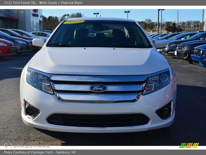 White Suede / Charcoal Black 2012 Ford Fusion SEL
