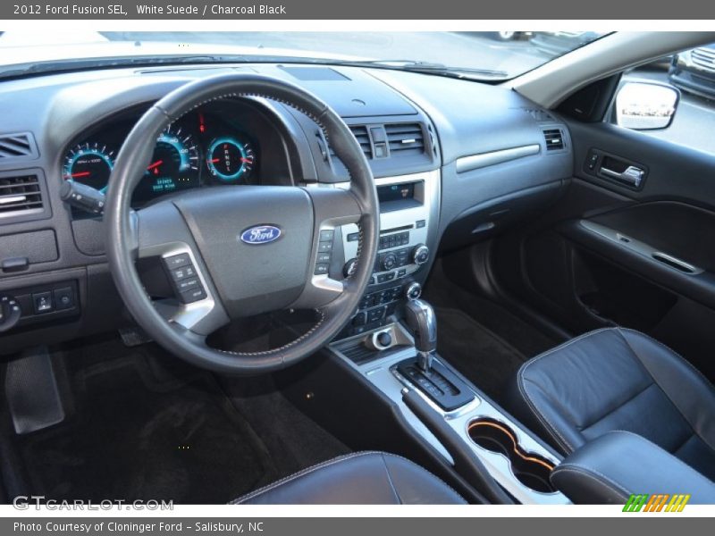 White Suede / Charcoal Black 2012 Ford Fusion SEL