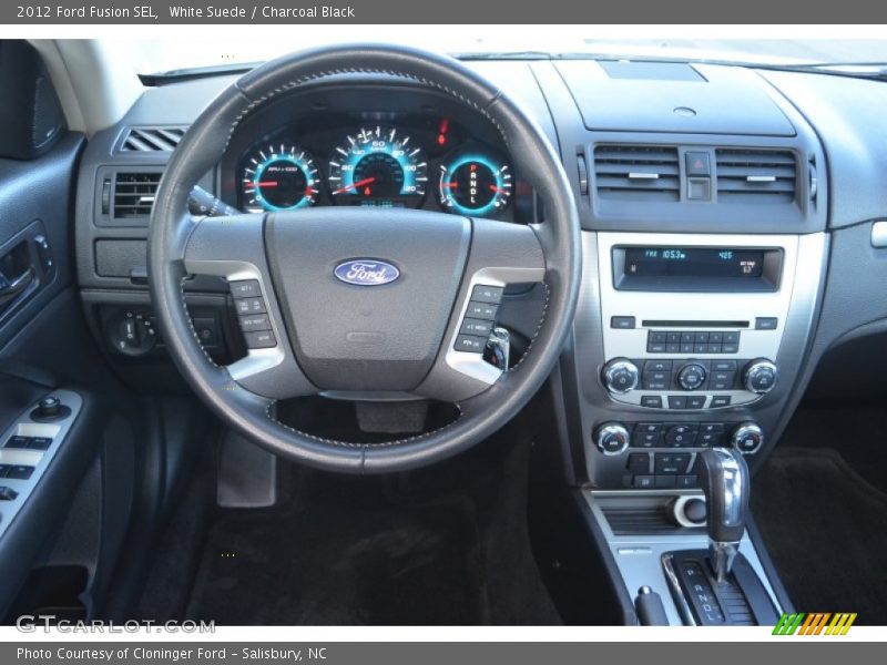 White Suede / Charcoal Black 2012 Ford Fusion SEL