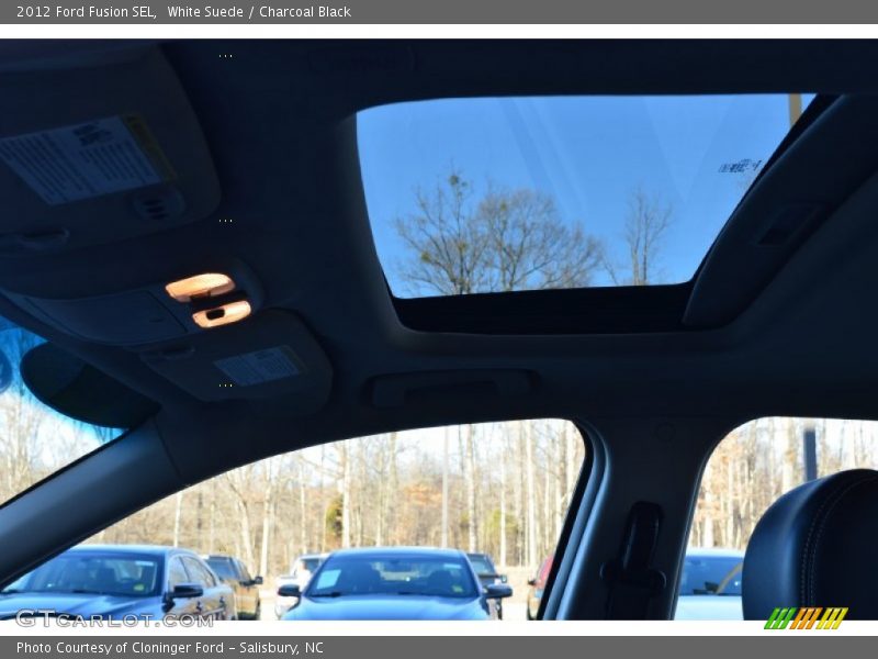 White Suede / Charcoal Black 2012 Ford Fusion SEL