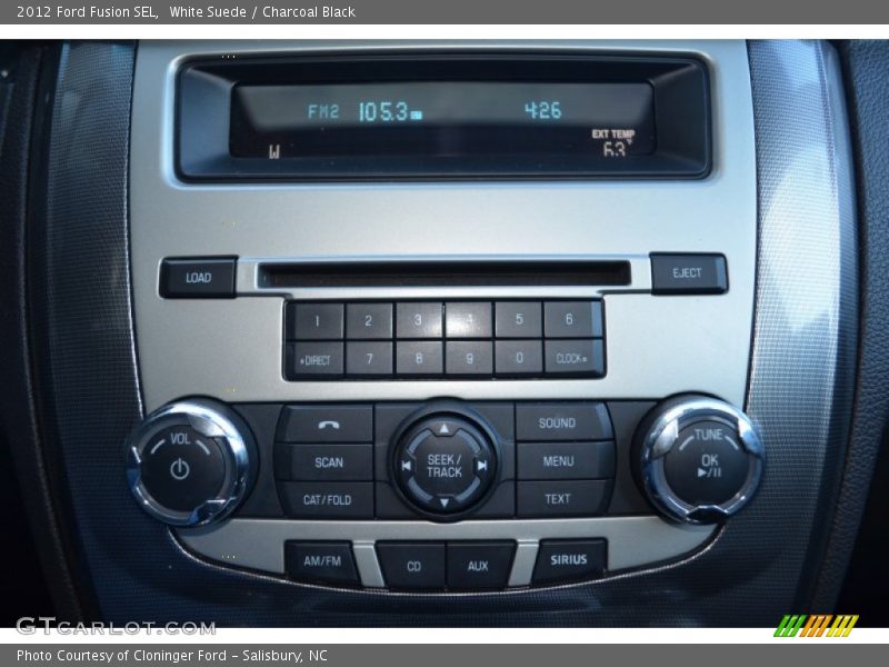 White Suede / Charcoal Black 2012 Ford Fusion SEL