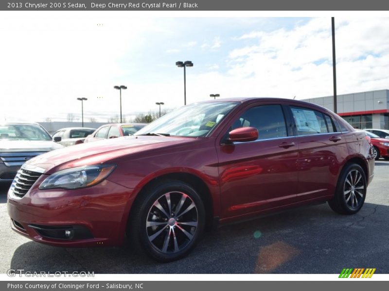 Deep Cherry Red Crystal Pearl / Black 2013 Chrysler 200 S Sedan