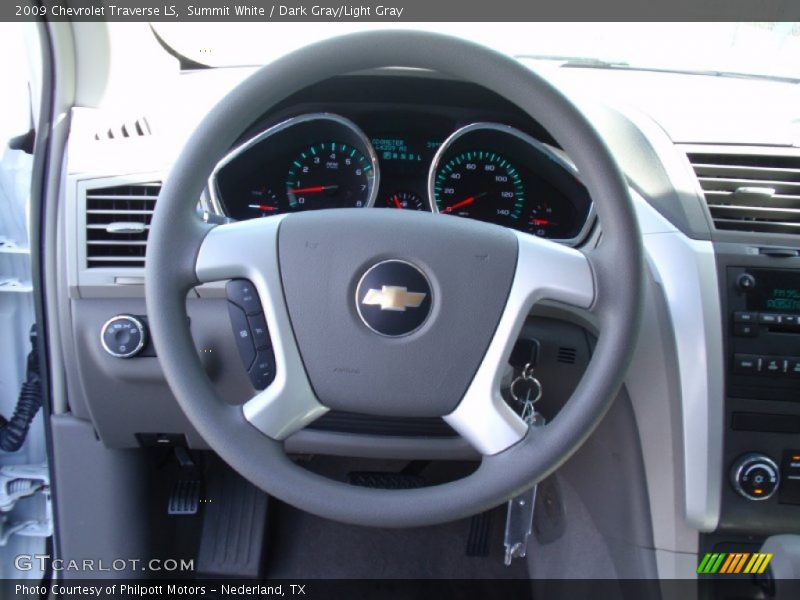 Summit White / Dark Gray/Light Gray 2009 Chevrolet Traverse LS