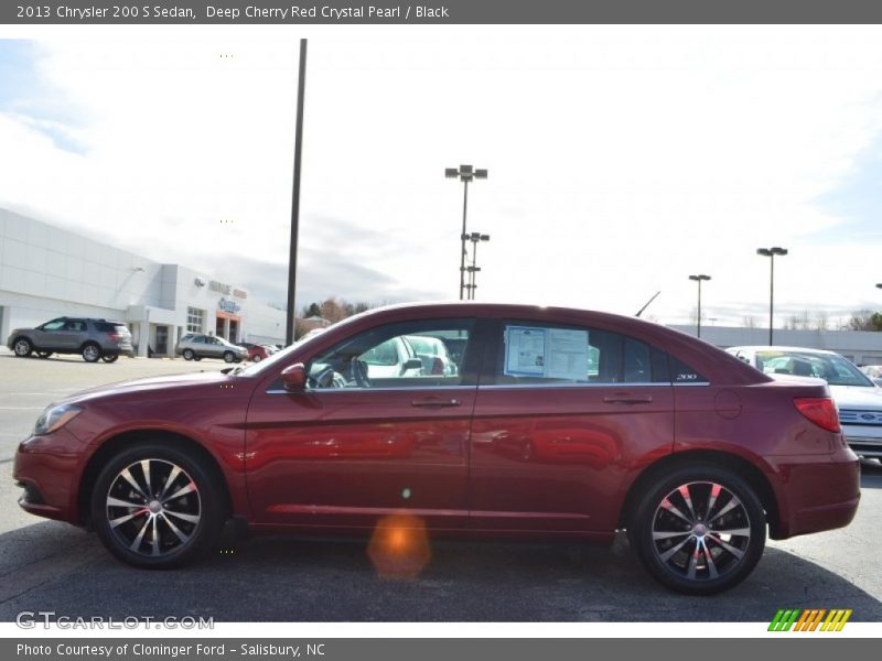 Deep Cherry Red Crystal Pearl / Black 2013 Chrysler 200 S Sedan