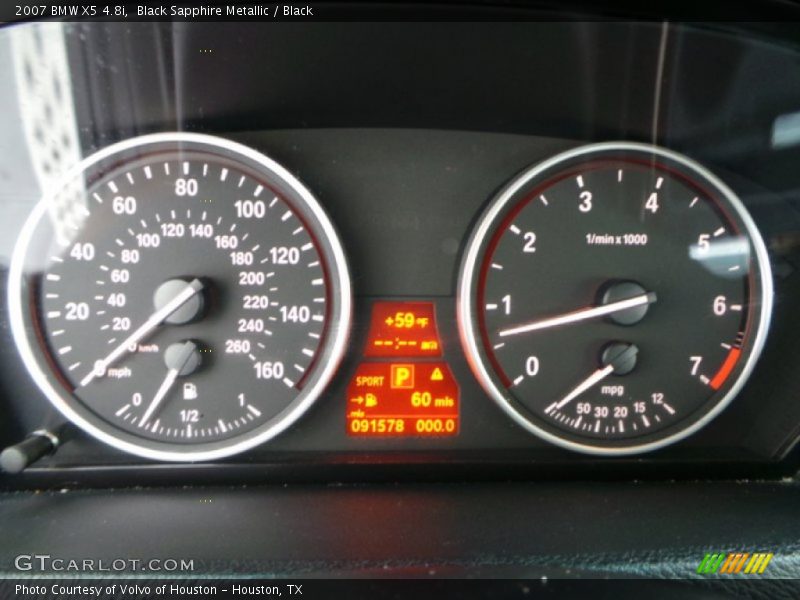Black Sapphire Metallic / Black 2007 BMW X5 4.8i
