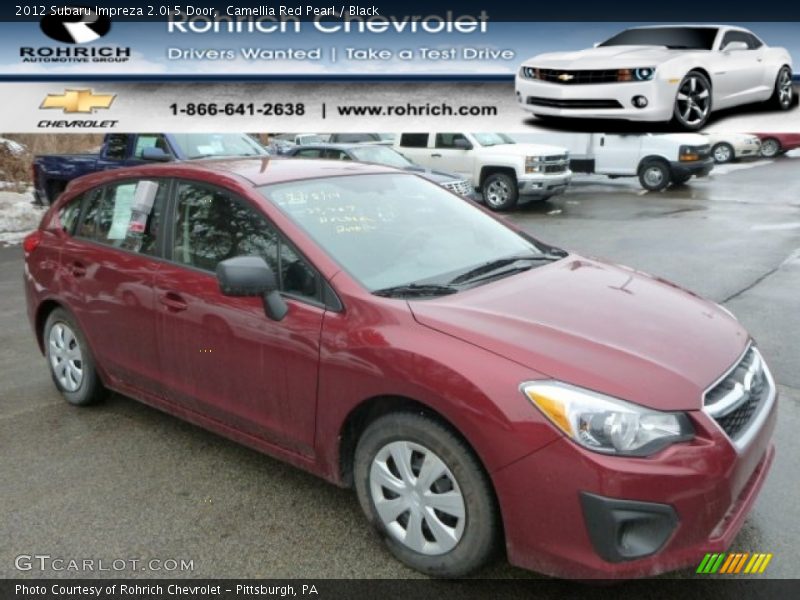 Camellia Red Pearl / Black 2012 Subaru Impreza 2.0i 5 Door