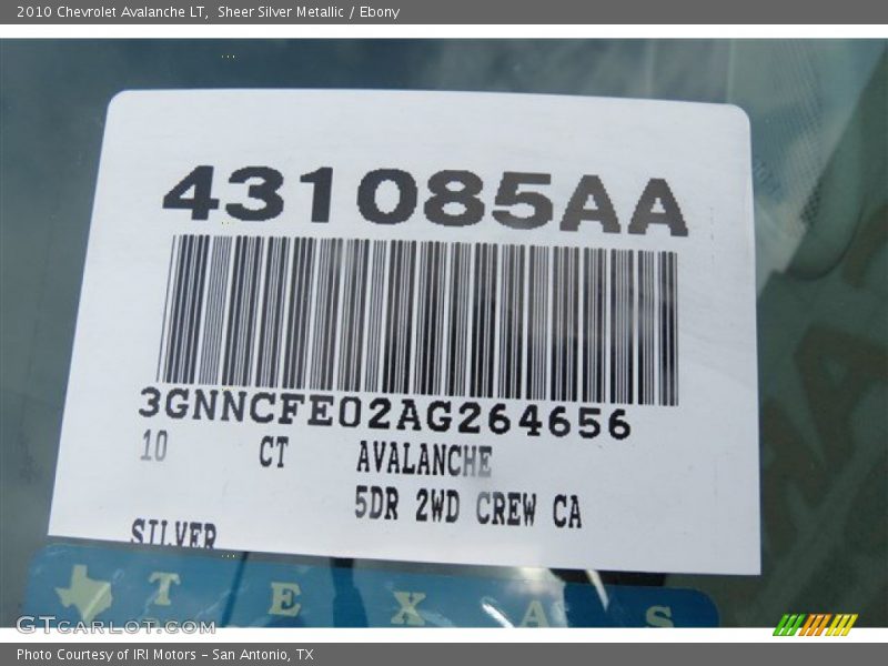 Sheer Silver Metallic / Ebony 2010 Chevrolet Avalanche LT