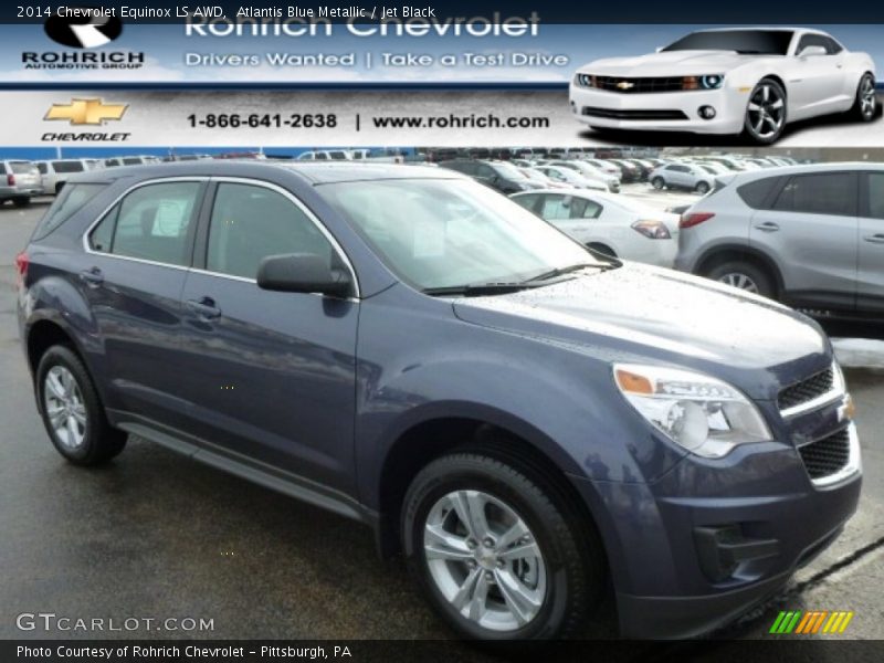 Atlantis Blue Metallic / Jet Black 2014 Chevrolet Equinox LS AWD