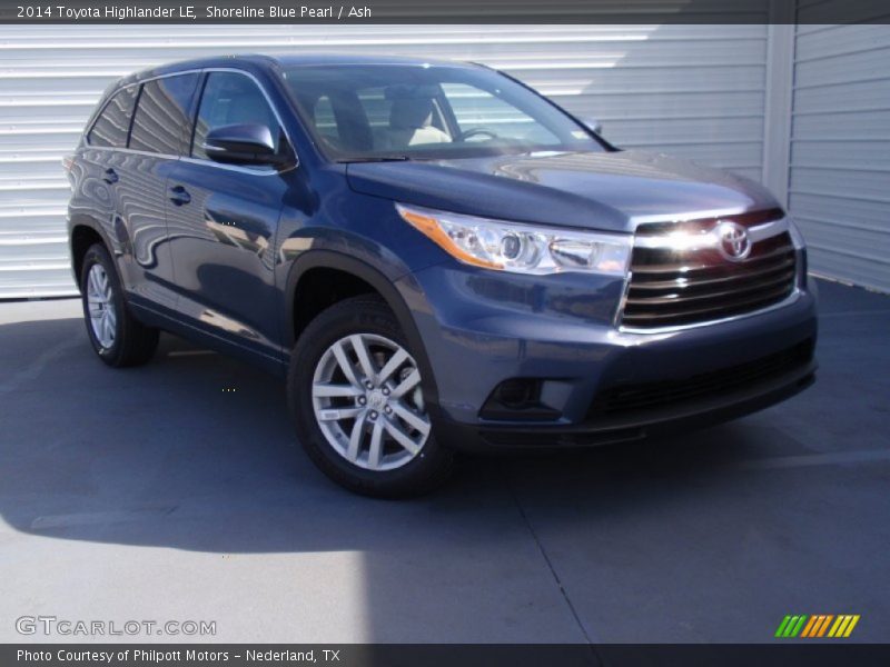 Shoreline Blue Pearl / Ash 2014 Toyota Highlander LE