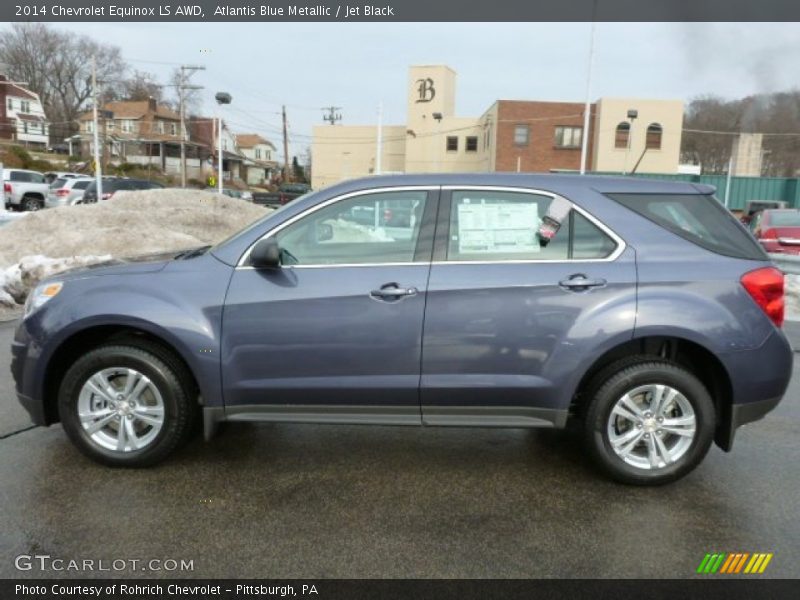 Atlantis Blue Metallic / Jet Black 2014 Chevrolet Equinox LS AWD