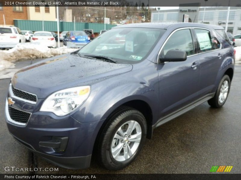 Atlantis Blue Metallic / Jet Black 2014 Chevrolet Equinox LS AWD