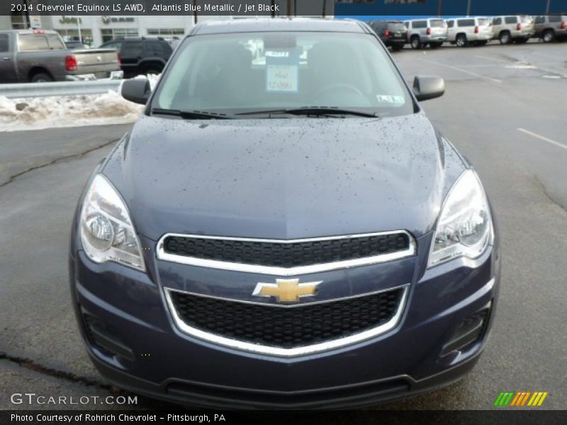 Atlantis Blue Metallic / Jet Black 2014 Chevrolet Equinox LS AWD