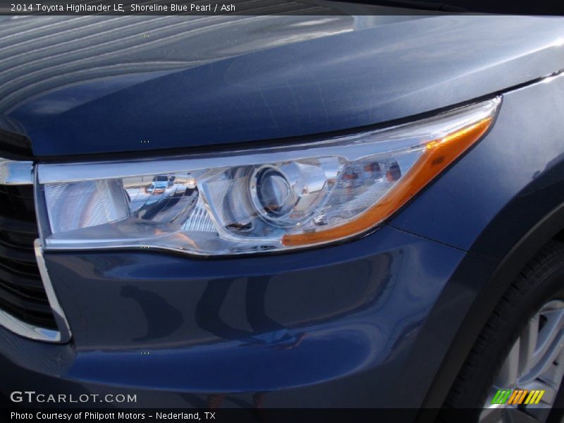 Shoreline Blue Pearl / Ash 2014 Toyota Highlander LE