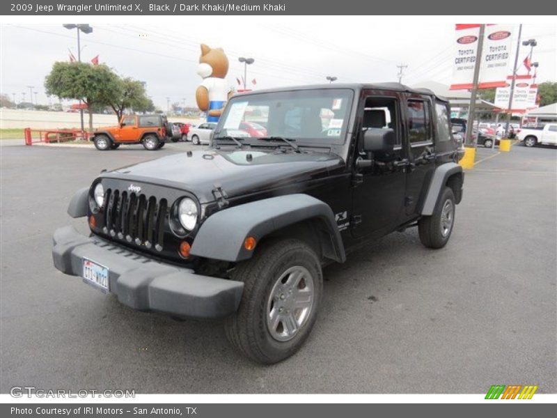 Black / Dark Khaki/Medium Khaki 2009 Jeep Wrangler Unlimited X