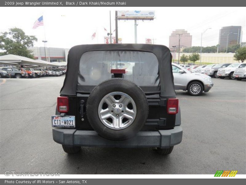 Black / Dark Khaki/Medium Khaki 2009 Jeep Wrangler Unlimited X