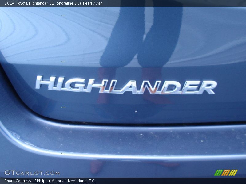 Shoreline Blue Pearl / Ash 2014 Toyota Highlander LE