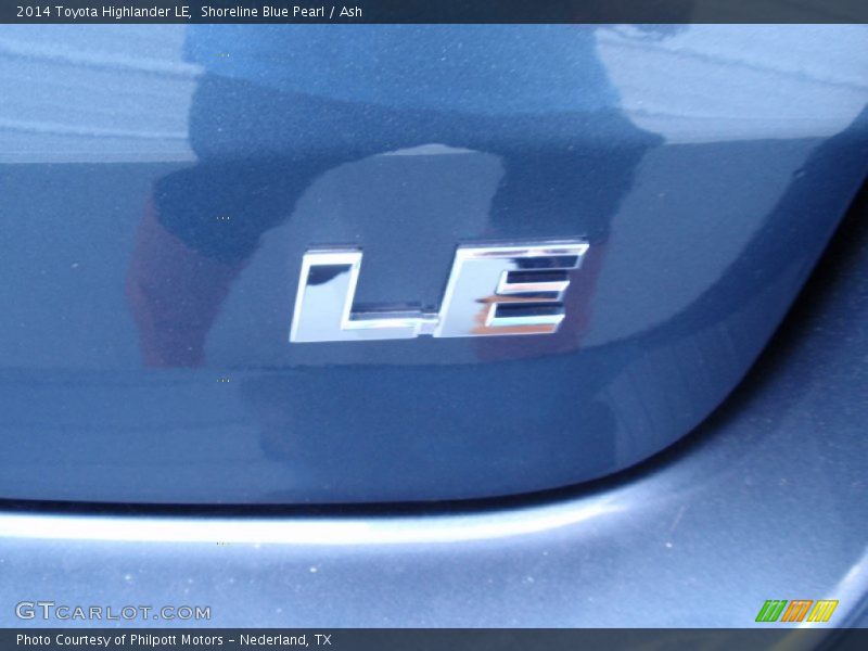 Shoreline Blue Pearl / Ash 2014 Toyota Highlander LE