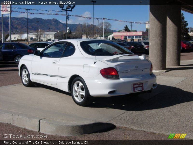 Nordic White / Black/Gray 2001 Hyundai Tiburon