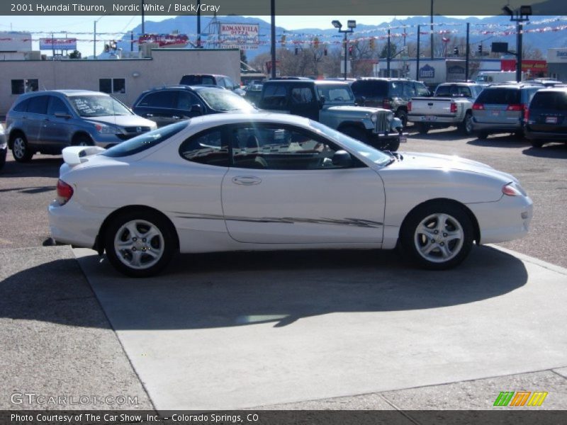 Nordic White / Black/Gray 2001 Hyundai Tiburon