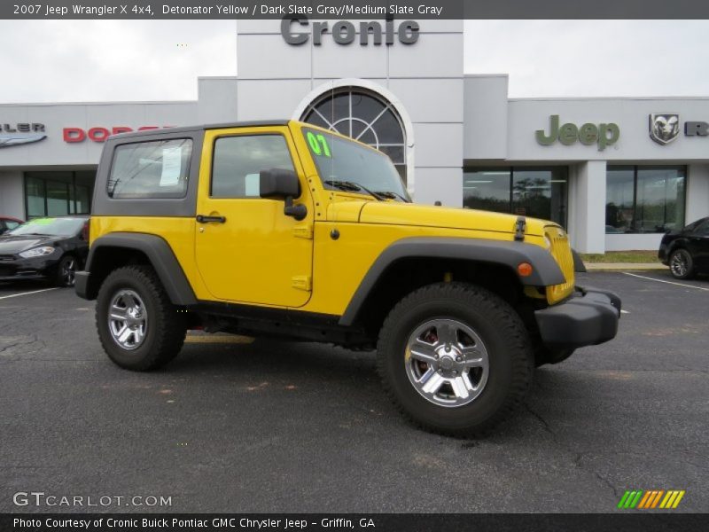 Detonator Yellow / Dark Slate Gray/Medium Slate Gray 2007 Jeep Wrangler X 4x4